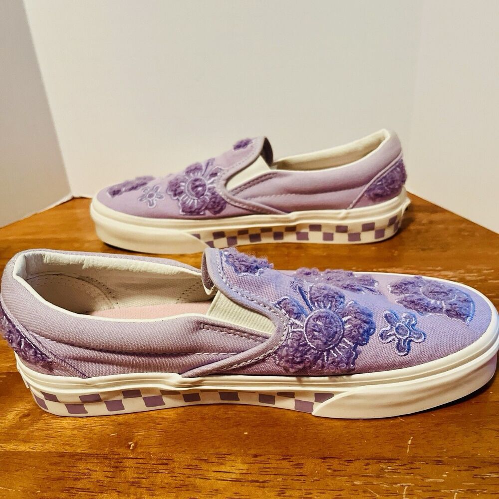 Vans Emma Mulholland On Holiday Classic Slip-On M 4 W 5.5 Purple Floral Chenille - Picture 6 of 9